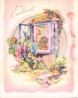 VERY OLD & VINTAGE GREETINGS CARD - PRINTED IN USA - BEST WISHES FOR COMING DAYS - USE OF CLOTH - Sonstige & Ohne Zuordnung