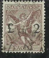 ITALY KINGDOM ITALIA REGNO 1924 SEGNATASSE TAXES TASSE DUE PER VAGLIA LIRE 2 USATO USED - Strafport Voor Mandaten