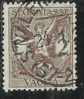 ITALY KINGDOM ITALIA REGNO 1924 SEGNATASSE TAXES TASSE DUE PER VAGLIA LIRE 2 USATO USED - Strafport Voor Mandaten