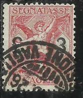 ITALY KINGDOM ITALIA REGNO 1924 SEGNATASSE TAXES TASSE DUE PER VAGLIA LIRE 3 USATO USED - Mandatsgebühr