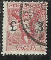 ITALY KINGDOM ITALIA REGNO 1924 SEGNATASSE TAXES TASSE DUE PER VAGLIA LIRE 3 USATO USED - Tax On Money Orders