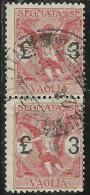 ITALY KINGDOM ITALIA REGNO 1924 SEGNATASSE TAXES TASSE DUE PER VAGLIA LIRE 3 COPPIA USATA PAIR USED - Vaglia Postale