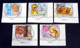 Caritas 1984, Mi.Nr. 1112/16 Aus Der Rechten Unteren Bogenecke Mit  Vollem ESST., Ungefaltet - Used Stamps