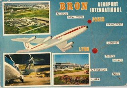 CPA-1970-69-BRON-AEROPORT INTERNATIONAL-MULTIVUES-BE - Bron