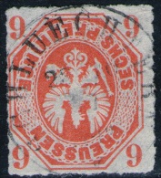 Schluechtern Auf 9 Kreuzer Orange - Preussen Nr. 15 B - Pracht - Oblitérés