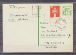 Lettre Distribué Dans 1983   Route Allemagne - Romania (Bucuresti) - Other & Unclassified