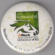 Badge.  Cheval.  Jeux Equestres Mondiaux 2014 En Normandie. - Ruitersport