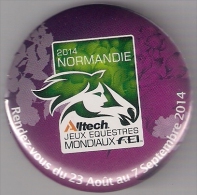 Badge. Cheval. Jeux Equestres Mondiaux 2014 En Normandie. - Equitation