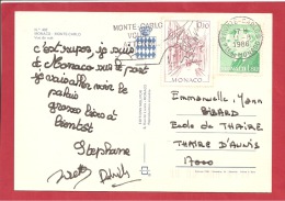 Y&T 1479+1405   MONACO   Vers  FRANCE   Le   11 AOUT 1986  2 SCANS - Storia Postale