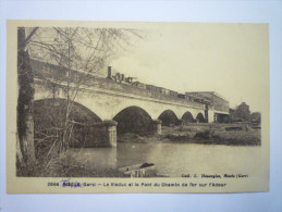 RISCLE  (Gers)  :  Le VIADUC  Et Le  PONT  Du  CHEMIN  De  FER  Sur L'Adour   - Riscle