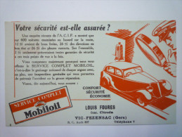 VIC-FEZENSAC  (Gers)    :  Carte  PUB  Louis  FOURES  Conc. Citroën    - Vic-Fezensac