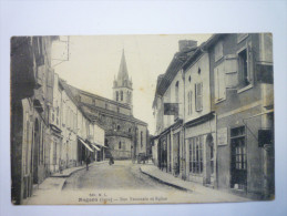 NOGARO  (Gers)  :  Rue Nationale Et Eglise   - Nogaro