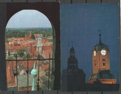 Deutschland 2 Ansichtskarten Wittstock Dosse 1993 Nach Estland Gesendet - Wittstock