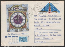 SOVIET UNION 1984 - MAILED ENVELOPE - HAPPY NEW YEAR 1985 - CLOOK TOWER - Horlogerie