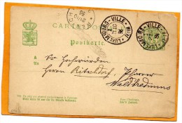 Luxembourg 1887 Card Mailed - Stamped Stationery