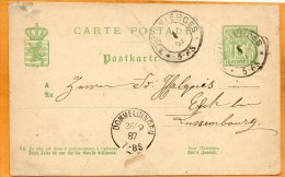 Luxembourg 1887 Card Mailed - Postwaardestukken