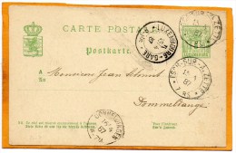 Luxembourg 1887 Card Mailed - Stamped Stationery