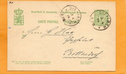 Luxembourg 1889 Card Mailed - Stamped Stationery