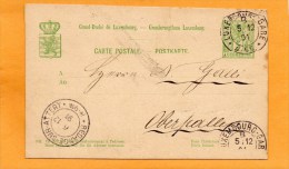 Luxembourg 1891 Card Mailed - Ganzsachen