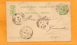 Luxembourg 1893 Card Mailed - Entiers Postaux