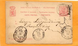 Luxembourg 1889 Card Mailed - Ganzsachen