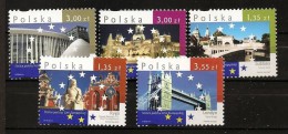 Pologne 2007 N° 4072 / 6 ** Europe, Riga, Chevalier Roland, Dragon, Madrid, Fontaine, Orchestre, Tower Bridge, Ljubljana - Unused Stamps