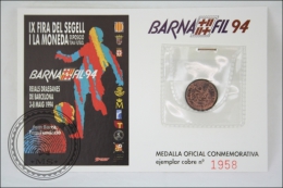 Beautiful Commemorative Medal From Barnafil 94 - F. C. Barcelona Limited Edition Medal Nº 1959. - Autres & Non Classés