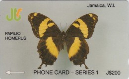 Jamaica, 8JAMD, $200, Butterfly, 2 Scans. - Jamaica