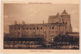 Cpa ABBAYE NOTRE DAME DE CELLES  Le Monastere Et L Abside De L Eglise   RARE - Celles-sur-Belle