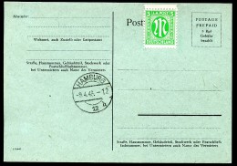 Behelfsausgabe P690  Postkarte  RPD Hamburg 1945 Kat. 11,00 € - Voorlopige Uitgaves Britse Zone