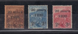 MONACO N° 34a à 36 A *.(trés Propres) Signé Multiple Dont A.Brun, Robineau, Calves Certificat Photo Bertrand Sinais - Unused Stamps