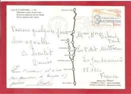 Y&T 300        ANDORRE LA VIEILLE   Vers  FRANCE   Le    1983   2 SCANS - Lettres & Documents