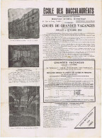 ÉCOLE Des BACCALAURÉATS ÉCOLE Préparatoire MARIAUD 61 Rue De Passy PARIS 16e Arrt. 1925. Succursale à Berck-Plage (62) - Diplômes & Bulletins Scolaires