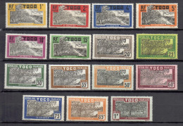 Togo N° 124 à 133 - 136 à 141 Neufs Charniere Sauf (127-128 Neufs Sans Gomme) (15 Valeurs) - Unused Stamps