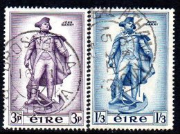 Ireland 1956 Commodore Barry Set Of 2, Fine Used - Oblitérés