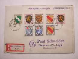 1947 , WALDSEE , Notstempel Auf Einschreiben - Autres & Non Classés