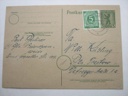 1946, Ganzsache Aus Berlin , Rs. Viel Text - Berlín & Brandenburgo