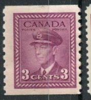 Canada 1948 3 Cent King George VI War Issue #280  MH - Nuovi