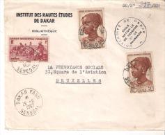 LETTRE DE DAKAR POUR BRUXELLES .CACHET UNIVERSITE DE DAKAR TBE.. - Autres & Non Classés