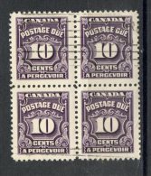 Canada 1935 10 Cent Postage Due Issue #J20  Block Of 4 - Port Dû (Taxe)