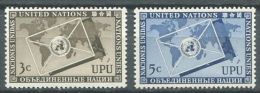 133 NATIONS UNIES 1953 - UPU Symbole (Yvert NY 17/18) Neuf ** (MNH) Sans Trace De Charniere - Ungebraucht