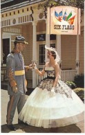 Dallas Texas, Six Flags Over Texas Theme Park, Confederate Section, Colonel & His Lady, C1960s Vintage Postcard - Dallas