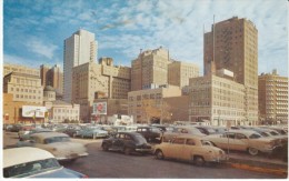 Fort Worth Texas, Downtown Buildings, Parking Lot With Many Autos, C1950s Vintage Postcard - Fort Worth