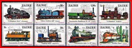 ZAIRE 1980 TRAINS LOCOMOTIVES MNH RAILROAD TRANSPORT (DEL01) - Nuovi