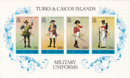 Turks& Caicos  Islands 1975 Military Uniforms Souvenir Sheet MNH - Turks & Caicos (I. Turques Et Caïques)