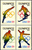 1976 USA Olympic Games Stamps Sc#1695-98 1698a Diving Skiing Running Skating Montreal Innsbruck - Buceo
