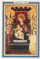 Penrhyn 1980 Christmas,The Virgin  Of Albucacer , Charity Souvenir Sheet MNH - Penrhyn