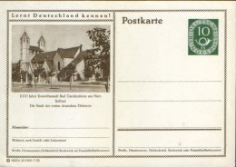 Germany/Federal Republic - Postal Stationery Postcard Unused 1952 - P17,  1100 JahreRoswithastadt Bad Gandersheim - Cartes Postales Illustrées - Neuves