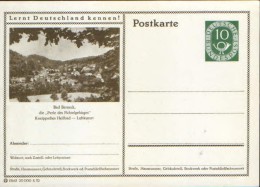 Germany/Federal Republic - Postal Stationery Postcard Unused 1952 - P17, Bad Berneck - Cartes Postales Illustrées - Neuves