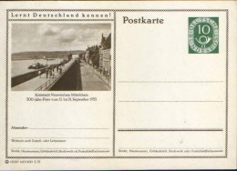 Germany/Federal Republic - Postal Stationery Postcard Unused 1952 - P17, Kreisstadt Neuwied Am Mitelrhein - Cartes Postales Illustrées - Neuves